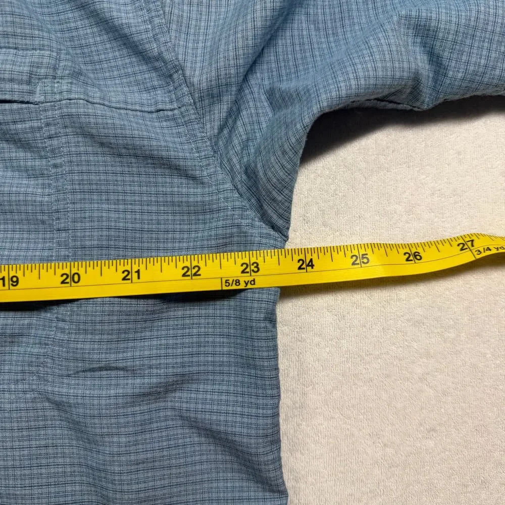 The North Face Button-Up Fishing Shirt Men’s Medium Blue Vented Short Sleeve